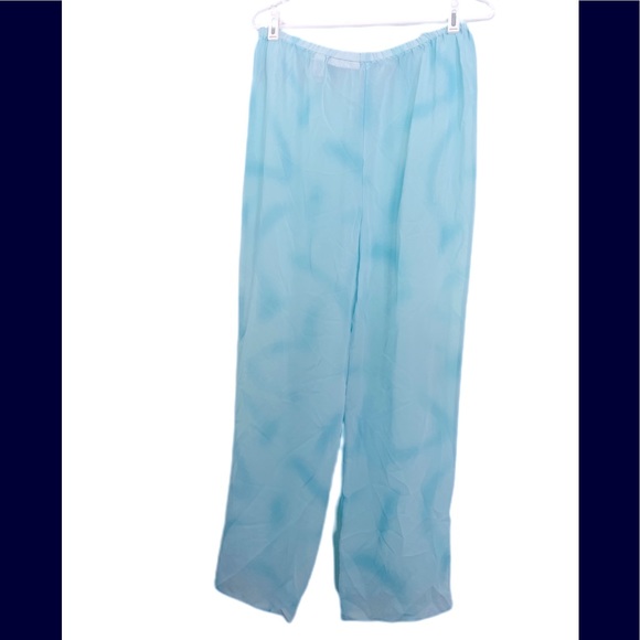 3/$18. 🌼Valerie Stevens semi sheer blue lounge pants size M - Picture 2 of 10